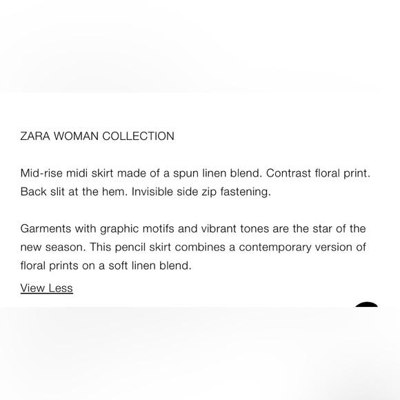 NWT ZARA Pink Floral Pencil Skirt - Picture 6 of 11